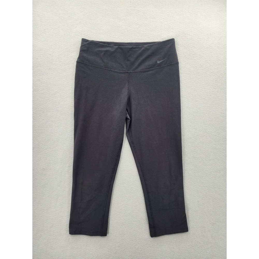 Nike Dri-FIT Legend Cropped Leggings Black Womens Medium Athletic Yoga‎ Pants